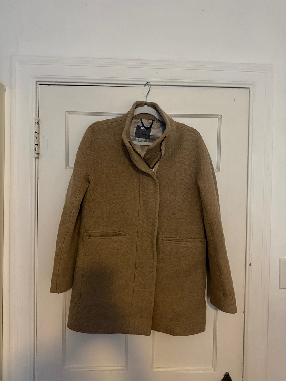 J Crew Stadium Cloth Nello Gori Wool-Blend Coat - Classic Cocoon Collar Jacket